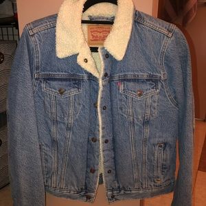 Levi Jean Jacket with Sherpa Lining